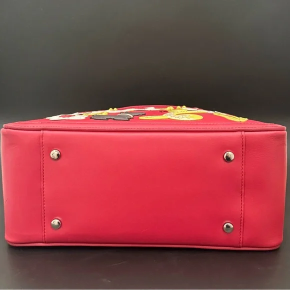 RADLEY London Red LUNAR NEW YEAR 2025 3D Flower Snake Zip Top Grab Crossbody Bag - Picture 4 of 16